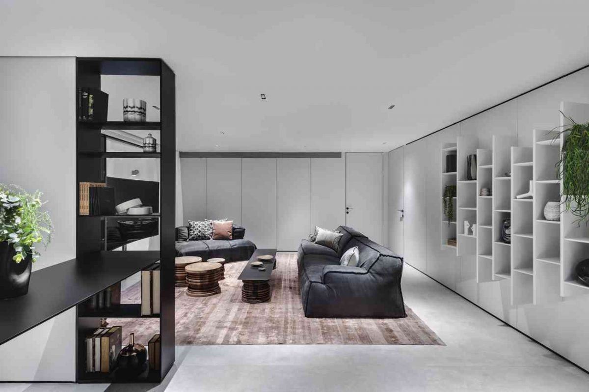 Simoene Architects Ltd – Central Israel עיצוב חלל הסלון בתכנון של קמחי דורי
